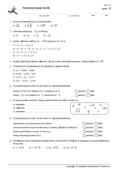test wybranych liczb.